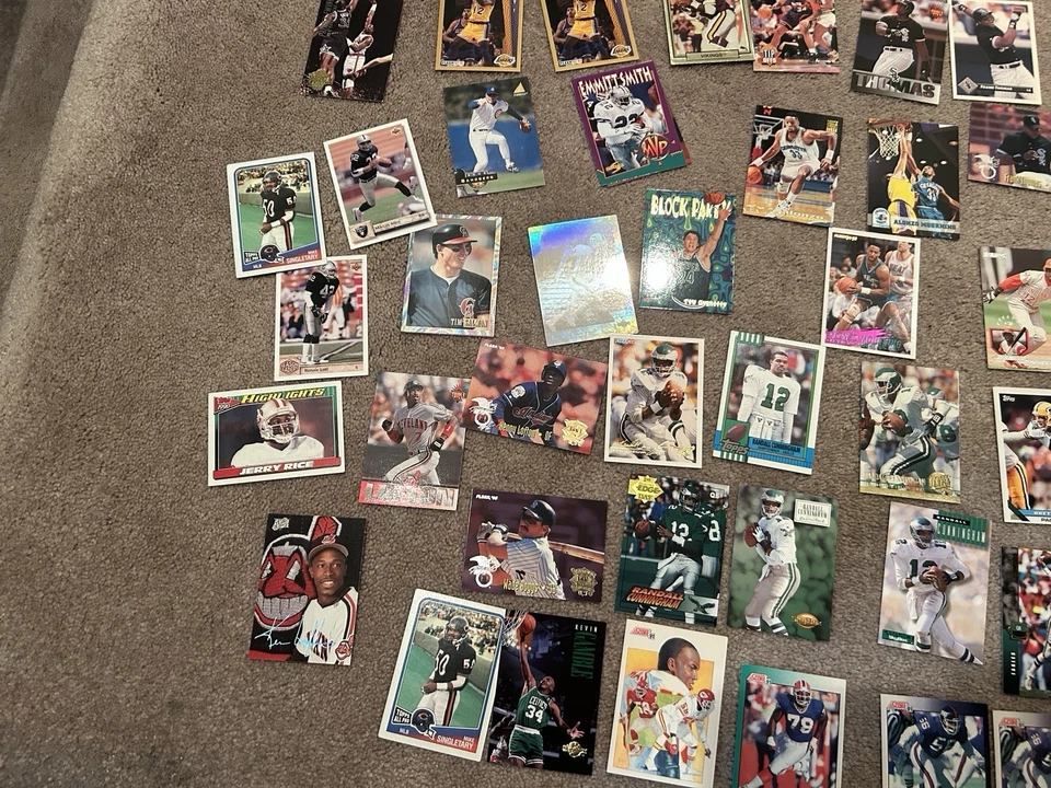 Lote de 150 tarjetas deportivas mixtas de la década de 1990 de béisbol, baloncesto con estrellas Foto 4 de 4