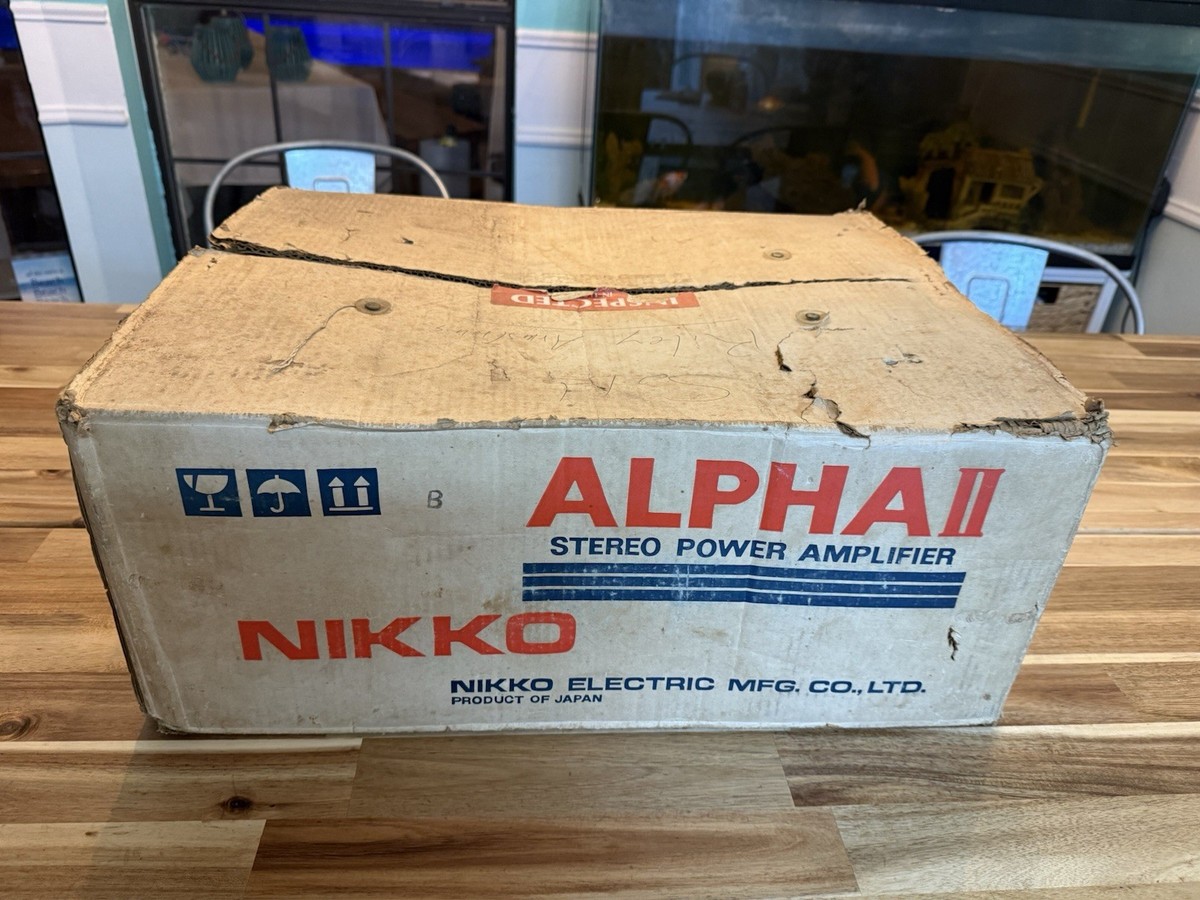 Black Nikko Alpha II Stereo Power Amplifier 120W Vintage Japan Hi