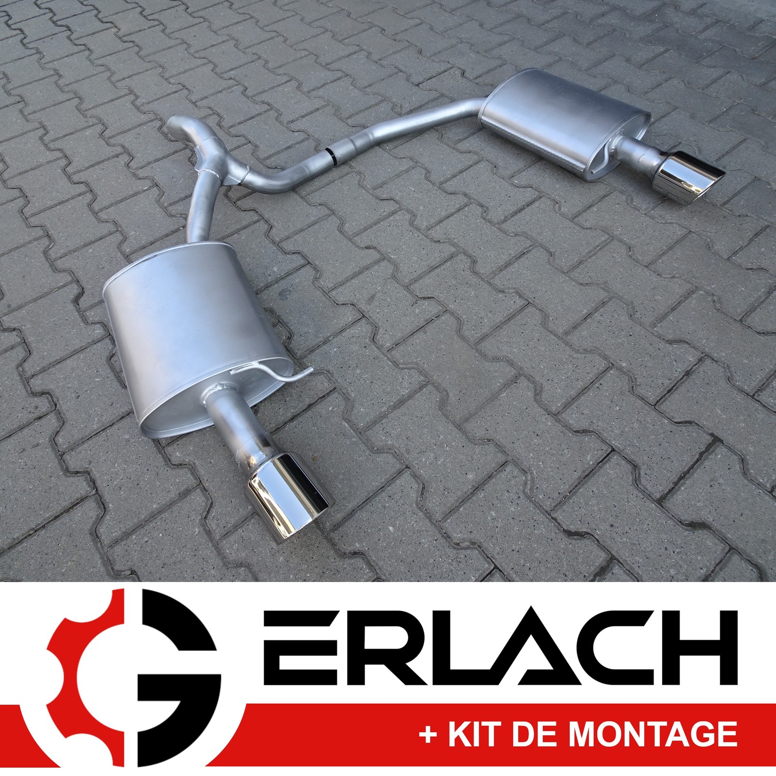 Silencieux d'échappement 100mm pour Ford Mondeo IV et Galaxy II arrière sport