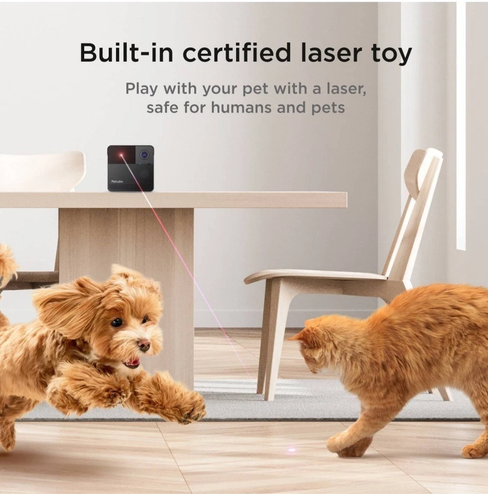 Cámara para mascotas Petcube Play 2 Wi-Fi con juguete láser para gatos y perros: cámara interior Foto 2 de 4