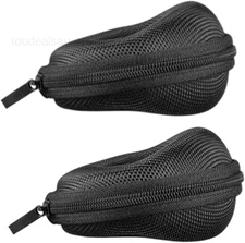 2 Pack Watch Travel Case, Single Box w/Zipper for Black