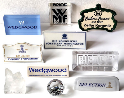 SELECTION: Vintage Brand Display Advertising Sign Maker Porcelain Glass HTF