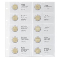 Lindner Karat Vordruckblatt für 2 Euro-Gedenkmünzen 1118-44 Neu