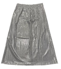 Serra Ladies Elegant Silver Sequin Skirt A-Shaped Size Medium NEW