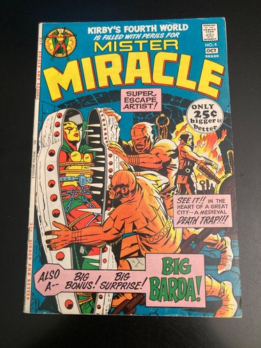 MISTER MIRACLE #4 (1971) *Kirby/Barda Key!* (FN++) to (FN/VF) Bright/Colorfull!