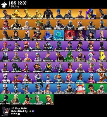  Travis Scott, Omega Stage 5, Gold Midas,Warpaint, Rogue Agent, STW,Catalyst(85)