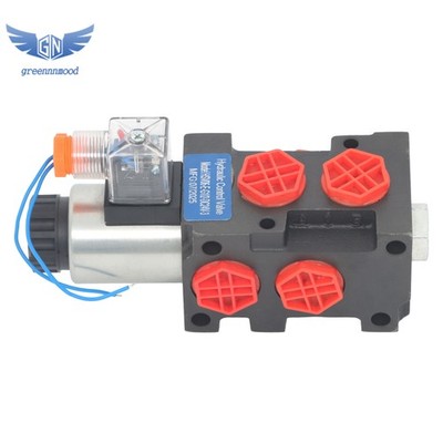 BSPP Hydraulic Adjustable Variable Flow Control Valve 6 Port 24V DC 13GPM G1/2