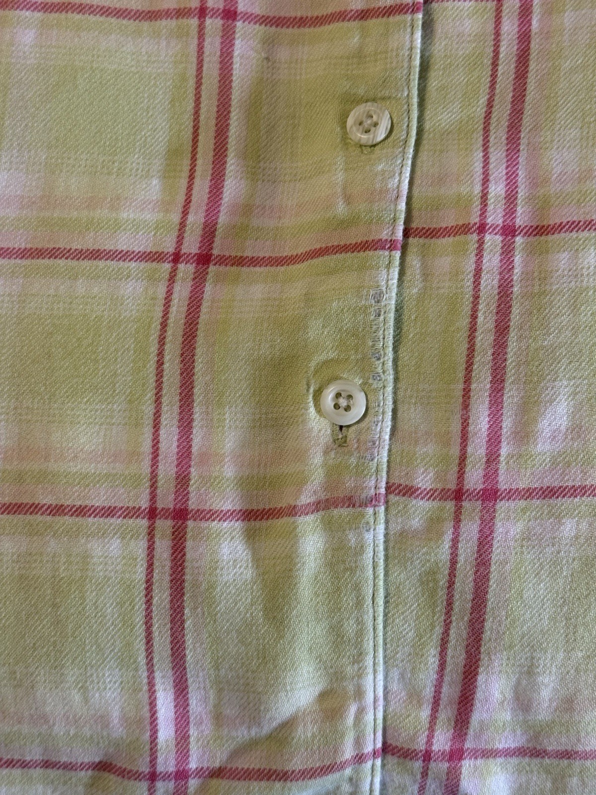 NOTATIONS Yellow Windowpane Plaid Button Up Blous… - image 6
