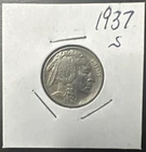 1937-S  Buffalo Nickel Key Date Circulated