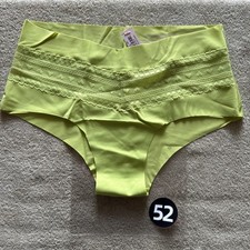 Victoria  s Secret Medium Lime, Green Lace Front No-Show Cheeky Panties