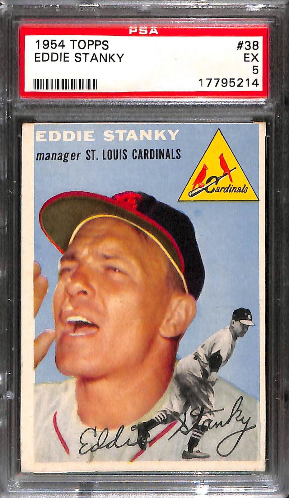 1954 TOPPS #38 Eddie Stanky PSA 5 EX 17795214