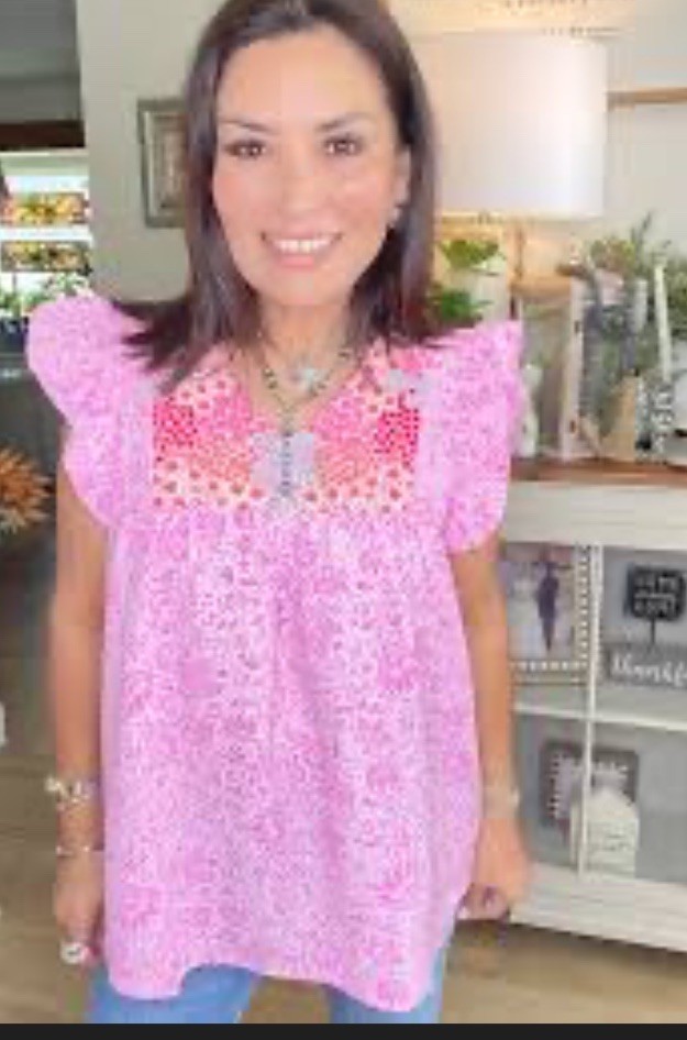 Womens Boutique Savanna Plus Size Embroidered Summer Sleeves Top 2x NWOT