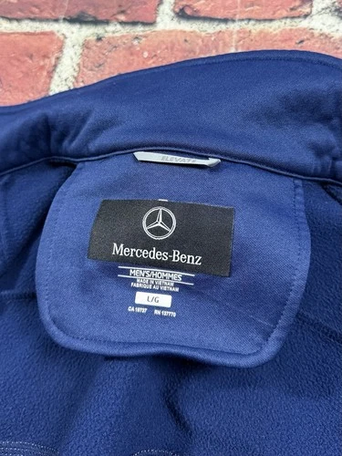 Mercedes-Benz Navy Blue Softshell Full Zip Performance Jacket Men’s Large image 10