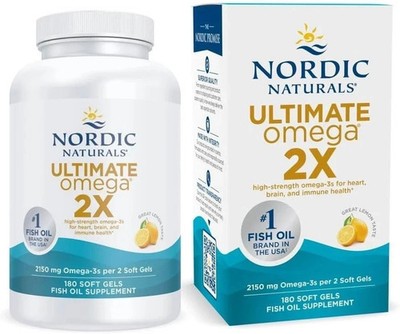 Nordic Naturals Ultimate Omega 2x Fish Oil 2150 mg 180 SoftGels EPA & DHA