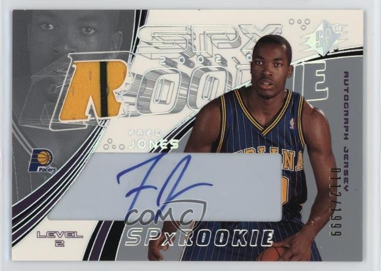2002-03 SPx SPx Rookie Level 2 112/1999 Fred Jones #120 Rookie Auto RC 1o5m