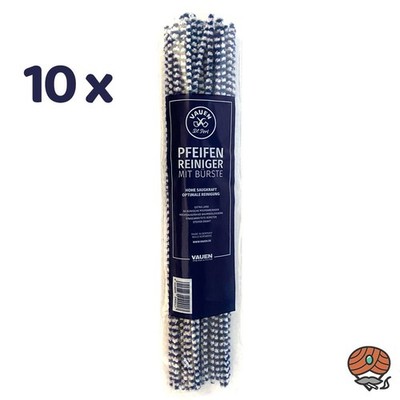 10x VAUEN Pfeifenreiniger mit Bürste EXTRA LANG, konisch, je 50 Stück