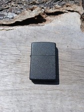 Plain Black Crackle Zippo, Original Genuine Zippo Lighter - Stamped D 12 (2012)