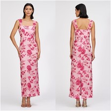 JS COLLECTIONS Julieta Ankle Sundress Gown in Rose Shadow/ Magenta