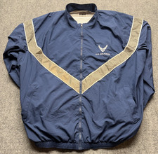 US Air Force PT Jacket XL Long BISM USA Made 2012 Navy IPFU Track Jacket