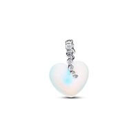 Pandora Moments Charm: Sternschnuppe & Herz Silber Zirkonia