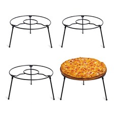 4 Pack 9 Inch Pizza Stand Riser Display Heavy Duty Metal Food Holder