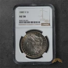 1880-S Morgan Silver Dollar $1 - NGC AU58 - San Fransisco