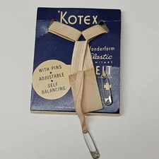 Vintage Kotex Wonderform Adjustable Sanitary Belt w/ Pins  New Old Stock Package