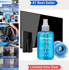 Non-Drip Screen Cleaner 200ml Gel Spray Microfiber Cloth TV Laptop Phone