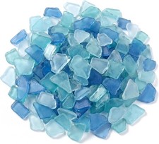 Sea Glass Crafts Pieces Seaglass Decor Flat Frosted Sea Glass Ornaments Vase