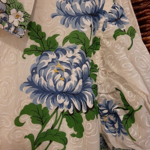 Tory Burch Smocked Knee Length Women's Dress 8 Button Up Balloon Sleeves Western - Picture 4 of 13