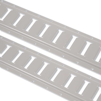 USCC 5' Long Powder Coated Horizontal E Track Rail - 12 Gauge Steel - 2PK