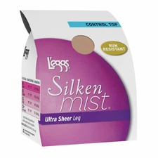 L'eggs Silken Mist Ultra Sheer, Control Top Sheer Toe Pantyhose