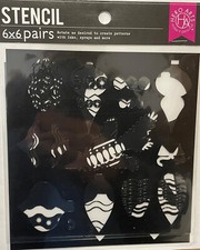 TIM HOLTZ COLLECTION Stencil Pairs HOLIDAY ORNAMENTS SA208 6"x6"