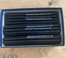 VINTAGE GENERAL PENCIL CO Exercise # 931 53 BRAND PENCILS THICK Box Of 53 Count