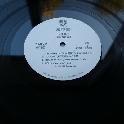 Curved Air ‎– Air Cut - Japan PROMO 1973 vinyl LP P-8359W NM | eBay