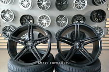 4 x 20 Inch 5x112 Forzza Bosan Style Satin Black Wheels: Fits For Mercedes BMW