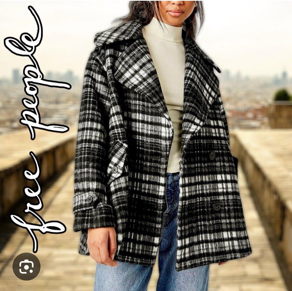 Free People Highland Peacoat Size Small