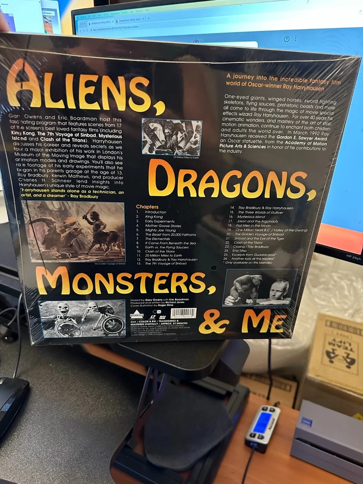 Aliens, Dragons, Monsters & Me Ray Harryhausen 1992 Laserdisc New rare Foto 2 de 2