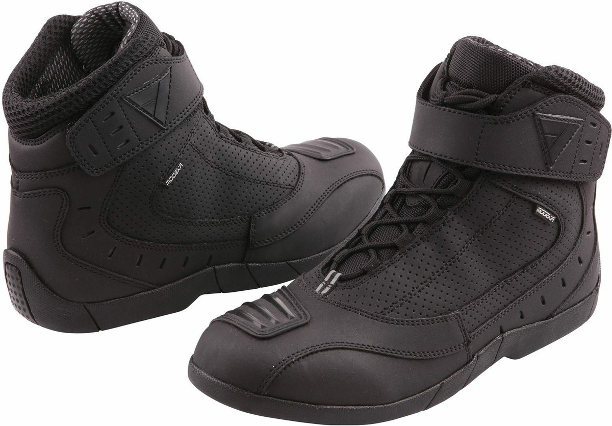 Modeka Black Rider Size 43 Motorcycle Shoes Light Airy Summer Lace