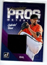 2018 Donruss Promising Pros Materials Gold #PPMGY Gabriel Ynoa 99 (ref 155426)