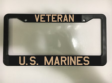 Veteran Us Usa Marines Usmc Military Patriotic Vet Black License Plate Frame New Veteran Us Usa Marines Usmc Military Patriotic Vet Black License Plate Frame New