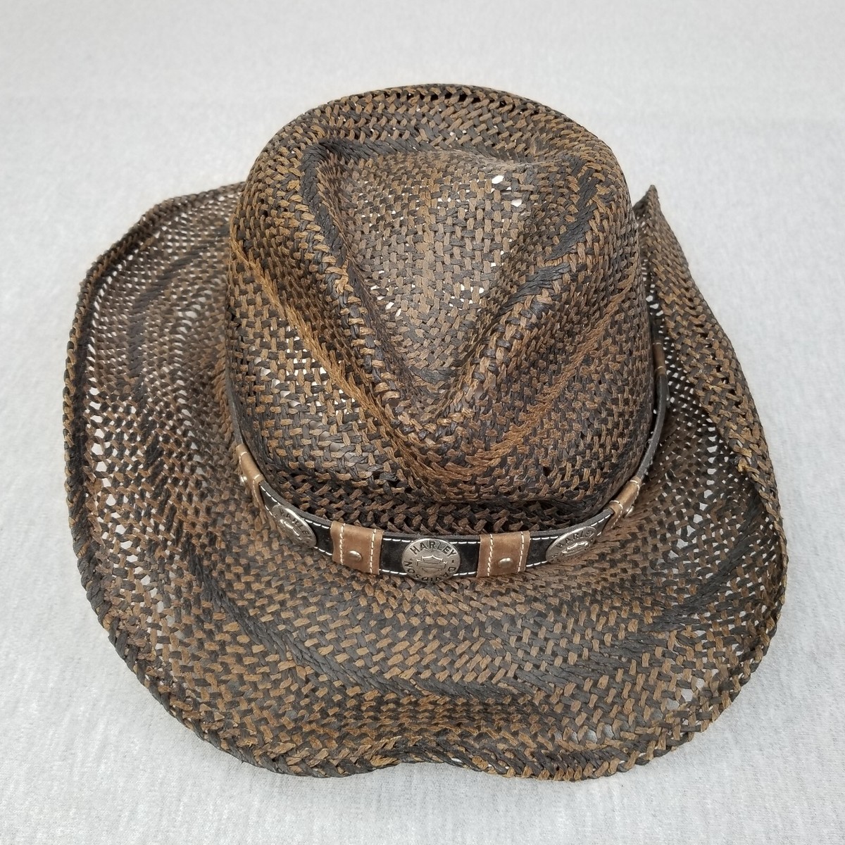VINTAGE Harley Davidson Hat Cap Men's Medium Cowboy Western