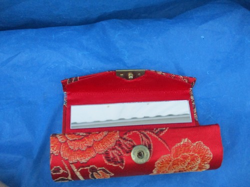 1 Floral Hardcase Lipstick Case w/Mirror-Chap stick holder Bright BOHO SEALED - Picture 8 of 8