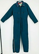 Vintage Destroyed Key Insulated Coveralls Blue Workwear USA Medium Garage Wear