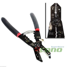 9" PRO STRIPPER / CRIMPING  PLIERS Tool  AWG 8 to 18 ga Wire Copper Steel
