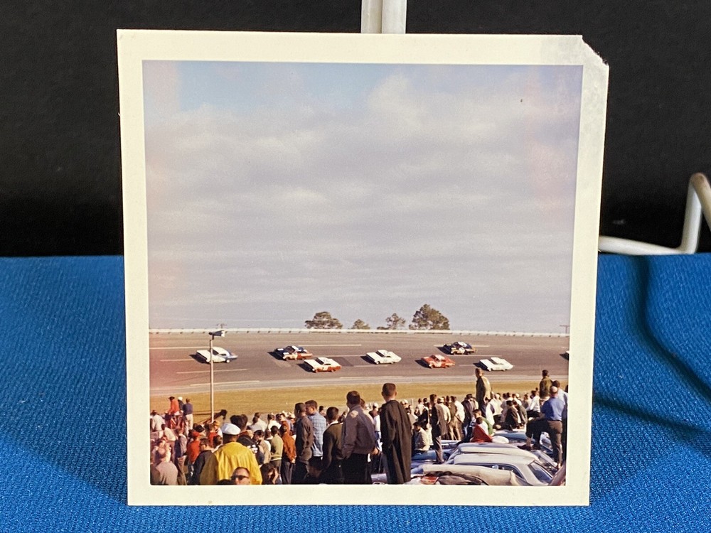 Race Cars on Track Vintage Original Daytona 500 1963 Photo NASCAR (Lt#25)