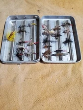 Vintage Sterling Perrine Hand Tied Fishing Flies 