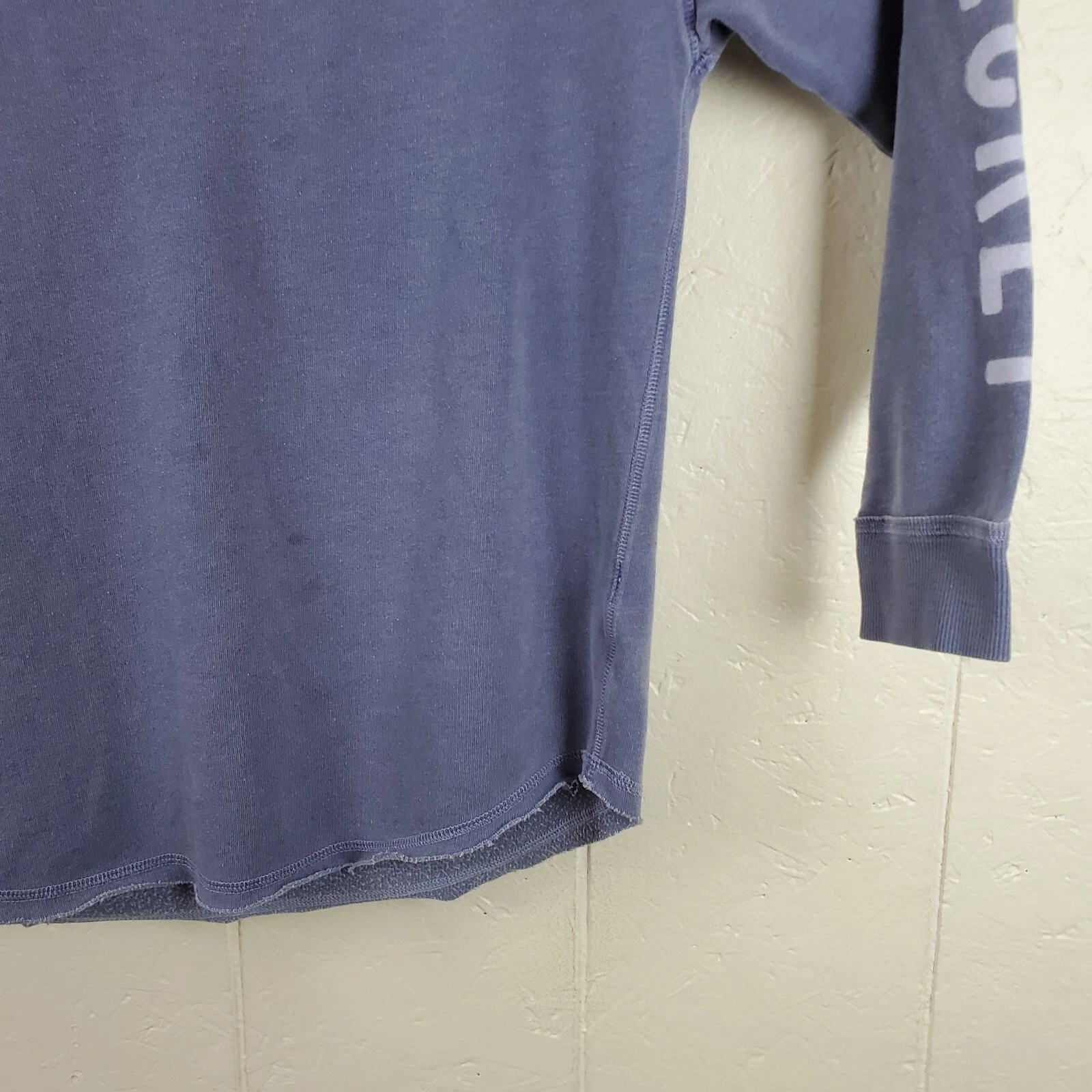 UNDERCOVER Victoria's Secret felpa con cappuccio donna piccola blu coulisse scollo a V manica lunga grafica