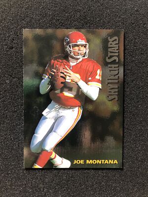 1994 Skybox Premium JOE MONTANA #ST-6 Insert SKYTECH STARS * HOLOFOIL CARD