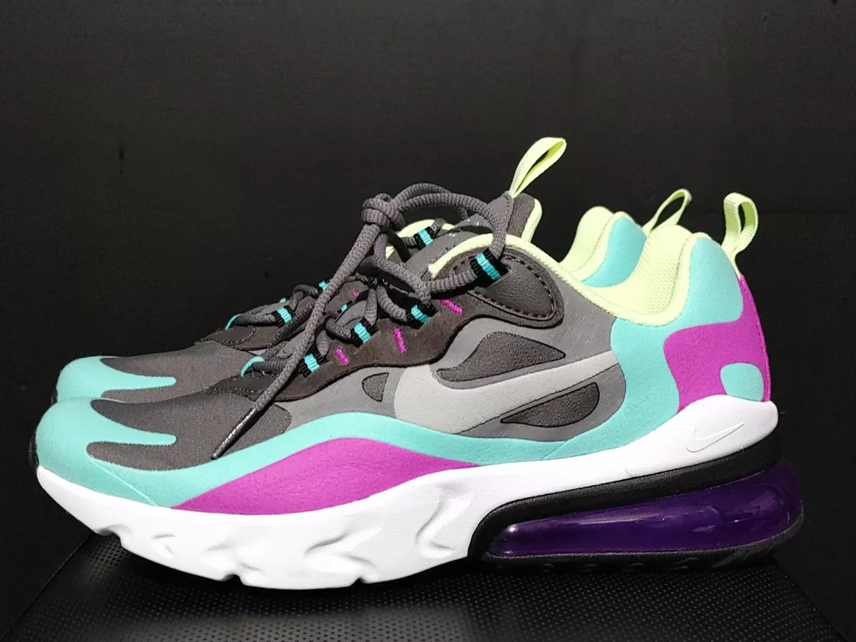  Nike Air Max 270 React GS Kids Gunsmoke Aurora Violet  BQ0103-007 | Fashion Sneakers